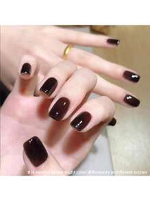 15毫升琥珀棕色凝胶指甲油 UV LED 秋冬流行半永久凝胶指甲油 浸油式家用指甲油 - 深紅色 - 查看 6