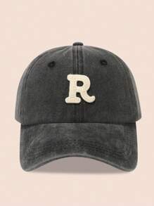 1 pieza Gorra de béisbol con 26 letras para niños, sombrero de sol lavado para niños/niñas pequeños para uso diario, protección UV