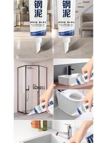 1/2 pezzi Sigillante per fughe, sigillante per piastrelle, lavandino, wc, lavabo, impermeabile anti-muffa, rimuovitore di muffa, formulato appositamente per la stuccatura, la tenuta e la sigillatura delle perdite