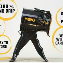 SILIGUN™ Compact Caulking Gun - No Drip Caulk Gun - Patented Design - Lightweight ABS Frame - Black - View 8