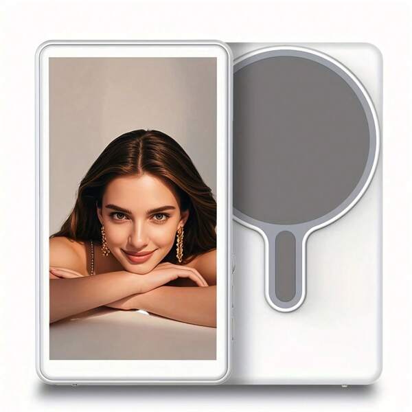 [Monitor magnético para vlogging] Monitor magnético recargable para vlog, selfies y pantalla de visualización | Doble alimentación de 36V (Batería/USB), compatible con teléfonos iOS y Android | Para transmisión en vivo, creación de contenido y selfies