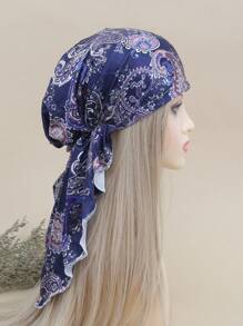 1pc Fashion Solid Color Bandana Hat, Chemo Cap, Long Tassel Hat, Pirate Cap, Beach Hat, Outdoor Sports Cap, Sleep Cap, Decorative Hat