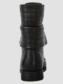 GLOBALWIN Women's Fashion Low Heels Lace Up Ankle Boots Fall Boots Holiday Season - Black - View 5