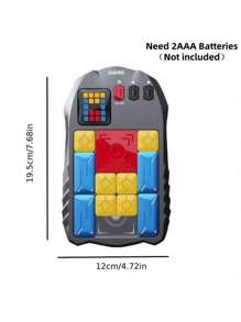1 set Jeux Klotski, jeu STEM, jeux de puzzle pour adultes - avec plus de 500 niveaux, jeux électroniques pour le cerveau - jouets fidget de voyage, casse-tête amusants pour tous les âges, meilleur cadeau pour Noël, Pâques, anniversaire (2 piles AAA non incluses)