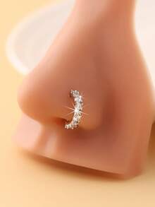 1 piercing de nariz decorado com zircônia cúbica brilhante - adequado para festas, presentes e comemoração do Ano Novo Chinês, joia para nariz