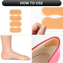 1pc Foam Anti-Friction Heel Pad, Yellow Cushioned Toe Protector For High Heels, Waterproof & Breathable For Sports