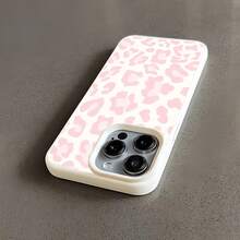 Ốp điện thoại thời trang họa tiết da báo hồng trắng, 1 chiếc, chất liệu TPU mờ vân cá sấu, nền trắng, họa tiết da báo hồng, tương thích với iPhone 16 Pro Max, 17/16/15/14 Plus, 13/12/11, Air, tương thích với dòng , quà tặng sinh nhật mùa xuân, phiên bản quốc tế, không phải phiên bản nội địa. - Nhiều màu - Xem 2