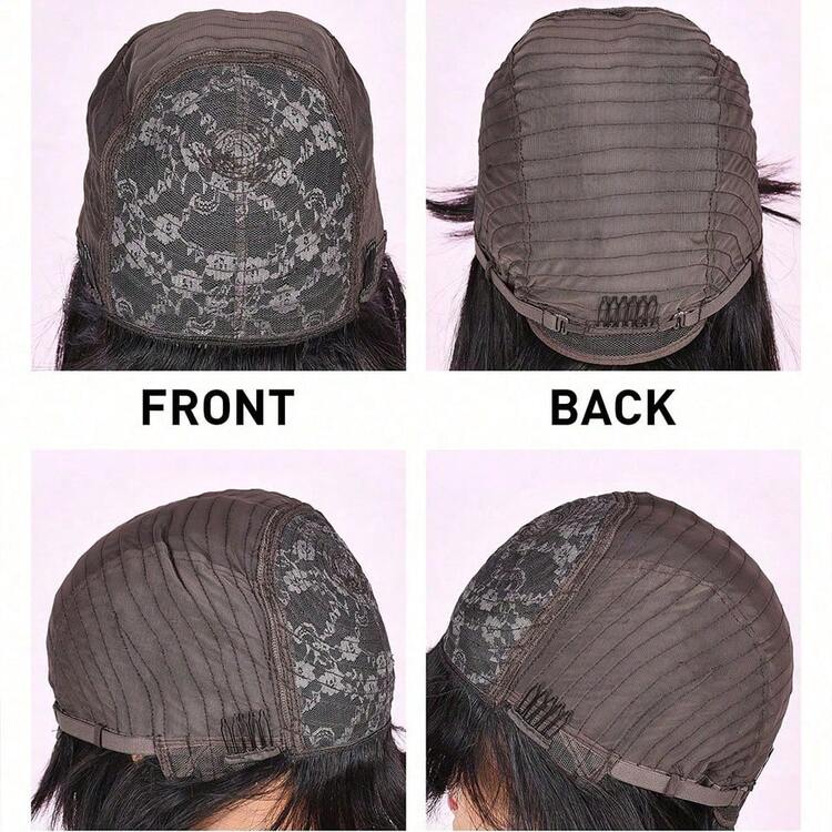 100% Brazilian Human Hair Wig Burgundy 99j Color Straight Bob Wig With Bangs Machine Made Wig Natural Color Human Hair Wigs Short Bob Fringe Wigs For Women - 酒紅色 - 查看 5