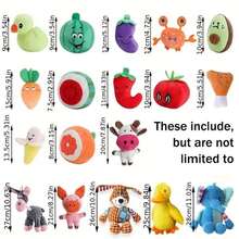 9件套宠物毛绒咀嚼发声玩具，适合中小型犬，可用于清洁牙齿、自娱自乐、锻炼身体和互动。 - 彩色 - 查看 3