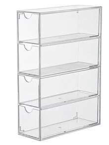 1个化妆收纳盒，适用于梳妆台，大容量透明抽屉，可收纳口红、化妆刷、隐形眼镜、珠宝盒、化妆包、化妆刷架、香水收纳盒、化妆包，是送给女性的礼物，也是圣诞礼物和送礼佳品。 - 無色 - 查看 6