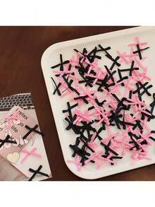 100 件芭蕾风格可爱迷你丝带蝴蝶结，甜美女孩 DIY 服装和发饰装饰材料