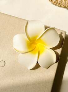 2 Stück Hawaiische Blumen Haarclips für Frauen, Plumeria Hibiskus Haarclips, künstliche Blumen Clips für Urlaub, Strand-Party, Boho-Stil Stoff Haarspangen Set, elegante einfarbige Blumen Haarspangen, Hibiskus Blumen Haraccessoires für Frauen, Haarklammern, Haarclips