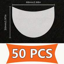 50Pcs Eye Makeup Eyelid Stickers, Eye Shadow Stickers, Sweat-Absorbing Pads - Nonwoven Adhesive Pads Suitable For Eyelash Extension, Eyebrow And Eye Contour Protection, Fragrance-Free Makeup Stickers, Ensure Precise Application And Clear Lines