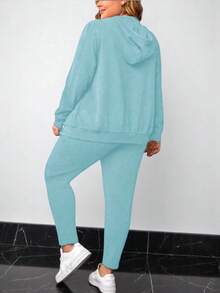 Plus Size Co-Ords - 薄荷綠 - 查看 2