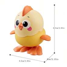 1 件幼儿卡通发条跳跳小鸡玩具，益智玩具，适合儿童礼物 - 彩色 - 查看 12