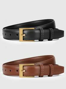 1/2件百搭装饰女士腰带，优雅时尚，适合搭配牛仔裤、休闲裤、西装和连衣裙，适合情人节、母亲节和万圣节。夏季、秋季、万圣节 - 彩色 - 查看 7