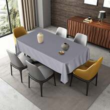 Rectangle 4 Feet Tablecloth 60x84 Inch Tablecloth Stain And Wrinkle Resistant Washable Polyester Table Cloth, Decorative Table Cover For Dining Table, Buffet Parties And Camping Light Grey - Grey - View 5