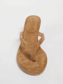 Sandalias de tacón de gatito medio marrón, nueva colección de verano para mujer