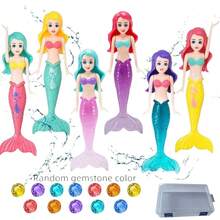 3/4 件全新透明/纯色美人鱼潜水玩具，夏季泳池潜水玩具，可用作装饰品或收藏品，夏季最佳礼物选择，泳池玩具派对，美人鱼和海盗泡泡，游泳美人鱼尾巴，Lol 玩具，美人鱼，泡泡，美人鱼派对