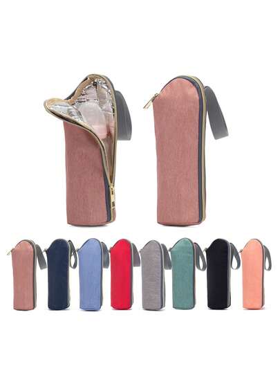 1 件牛津布婴儿奶瓶保温袋，便携式携带奶瓶袋，适合旅行的户外保温瓶架