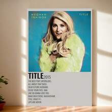 1pc Meghan Trainor Album Canvas Wall Art, Music Poster For Bedroom, Office, And Home Decor,Aesthetic Canvas Painting And Prints Wall Art Picture For Bedroom Home Decor