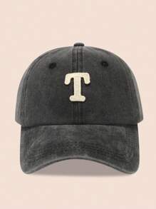 1 pieza Gorra de béisbol con 26 letras para niños, sombrero de sol lavado para niños/niñas pequeños para uso diario, protección UV