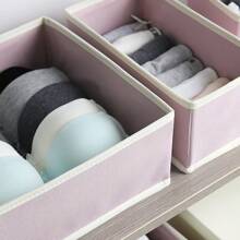 Caja de almacenamiento no tejida lavable sin tapa, cajón pequeño, caja de almacenamiento plegable de tamaño pequeño para ropa interior y calcetines