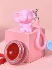 1pc/2pcs/4pcs Mini Silicone Elephant Lip Brush With Cap, Cute Portable Lip Makeup Brushes For Travel, Makeup Tools - Multicolor - View 3