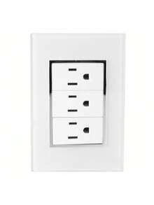 Plate With Three Grounded Contacts With Screws For Installation