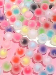 50pcs 16mm Matte Mixed Color Beads, Suitable For DIY Jewelry Making Of Bracelets, Necklaces And Accessories