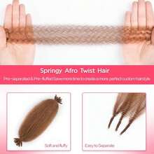 Cuban Twist Hair 18 Inch 8 Packs Pre Fluffed Marley Twist Braiding Hair Pre Stretched Wrapping Hair For Soft Locs Hair Extensions (18 Inch,8Pack,#30) - #30 - View 7