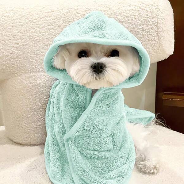 Pet Cat & Dog Absorbent Quick Dry Bath Towel, Bathrobe