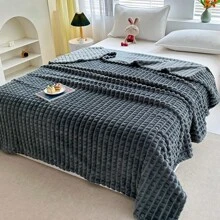 Couverture en sherpa épais et super doux à carreaux + sac-cadeau non tissé de haute qualité (sans housse de coussin ni insert) - Doux, chaud et confortable, convient pour le canapé, le lit, le bureau, les voyages, la randonnée et la pêche - Cadeau multifonctionnel utilisable toute l'année, cadeau de Noël, lavable en machine