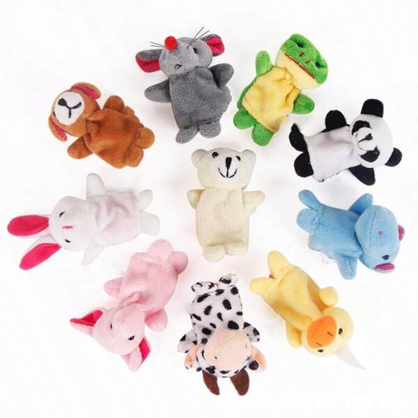 Cute & Fun Mini Animal Finger Puppets Set, Suitable For Storytelling, Educational Games & Creative Imagination - Ideal Gift, Great For Back To School