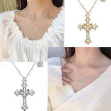 20 Pcs Rhinestones Alloy Cross Religious Virgin Our Lady Of Guadalupe Mary Rosary Beads Charms For DIY Necklace Bracelet Making