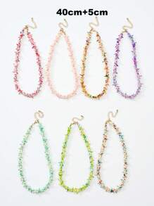 1/2/3/6/9pcs Multi-Color Natural Shell Asymmetrical Stone Sea Star Necklace Bracelet Set, Suitable For Women Spring/Summer Daily, Beach, Holiday & Casual Wear