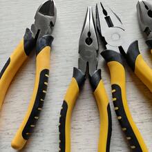1 件/3 件工业级碳钢夹具套装，6 英寸和 8 英寸多功能夹具，防滑防锈钢丝钳，尖嘴钳，斜口钳，用于切割、剥线和夹紧，电工橡胶手柄实用钳，室内/室外维护工具 - 彩色 - 查看 11