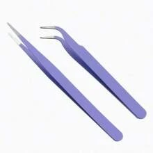 2-Pack Colorful Macaron Pocket Tweezers, Multipurpose Tweezers Suitable For DIY Jewelry Making, Planner Crafts, False Lashes And More