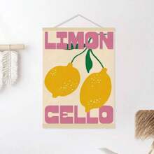 1 pieza Impresión artística de limón: Póster minimalista moderno para decoración de dormitorio o sala de estar - Sin marco