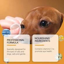 60pcs Pet Eye Cleaning Wipes, Dogs Remove Tear Stains & Cats Eye Care Wet Wipes