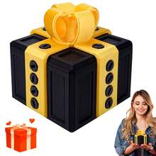 Pipihome 8CM 扭扭收纳烦人礼品盒，3D 印花恶作剧礼品盒，新奇礼品包装盒，金钱拼图礼品盒，适用于现金礼品，情人节、复活节、生日礼物