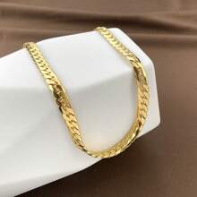 Set de 2 piezas de pulsera y collar de acero inoxidable, joyería de color dorado para mujeres