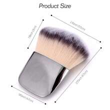 Jaasuee Makeup Brushes Set, Mini Multi-Functional Loose Powder And Blush Brush, Portable Soft Hair Beauty Tool (Silver) - White - View 7