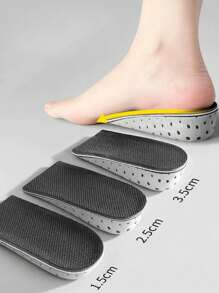 1 Pair Breathable Increased Height EVA Elastic Insoles For Men And Women Athletic Shoes, Women Shoes, Men Sneakers, Winter Shoes