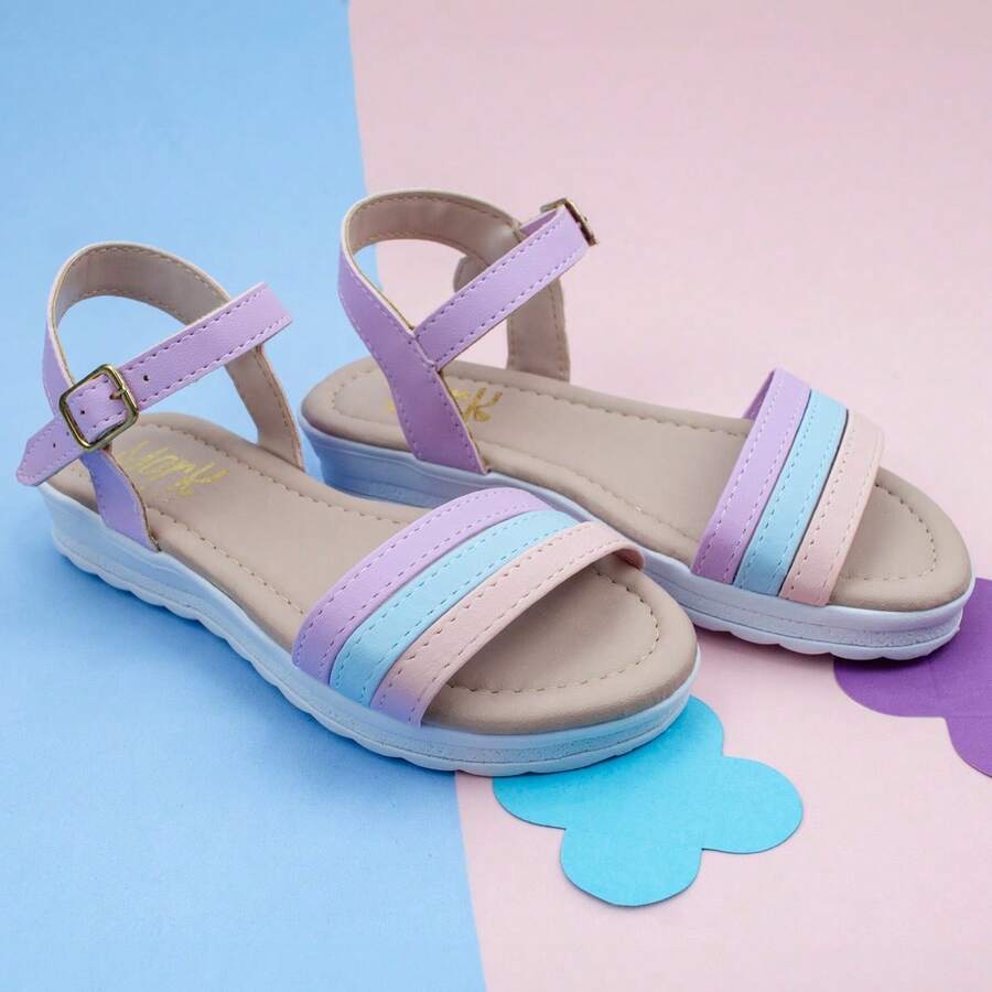 Kids Flat Sandals - Red Violet - View 1