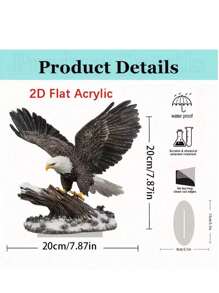 1PCLarge-Scale Blueprint Eagle Acrylic Motivational Desktop Decoration Plaque Family TV Cabinet Wine Cabinet Decoration