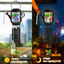 1 Pack Solar Bee Wind Chimes For Outside, Mother' S Day Gifts For Mom Women Grandma, Solar Mason Jar Wind Chime Light Unique Hanging Wind Chimes Outdoor, IP65 Waterproof For Yard Garden Terrace - 2 pack-Hummingbird jar wind chime - View 2