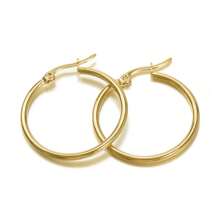 10 Stücke Gold/Silber Edelstahl offene Ohrringe Kreis 15 20 25 40mm Ohrringösen Basis für Ohrring Schmuckherstellung Komponenten zum Selbermachen