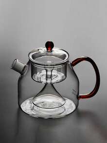 1pc Thick Heat-Resistant Glass Tea Pot, Suitable For Electric Stove, Household Teapot, Glassware Tea Set Wholesale - Transparent - View 7