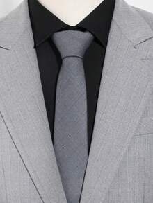 1 件男士时尚条纹格子图案领带，适合商务、通勤和正式活动 - A - 查看 7